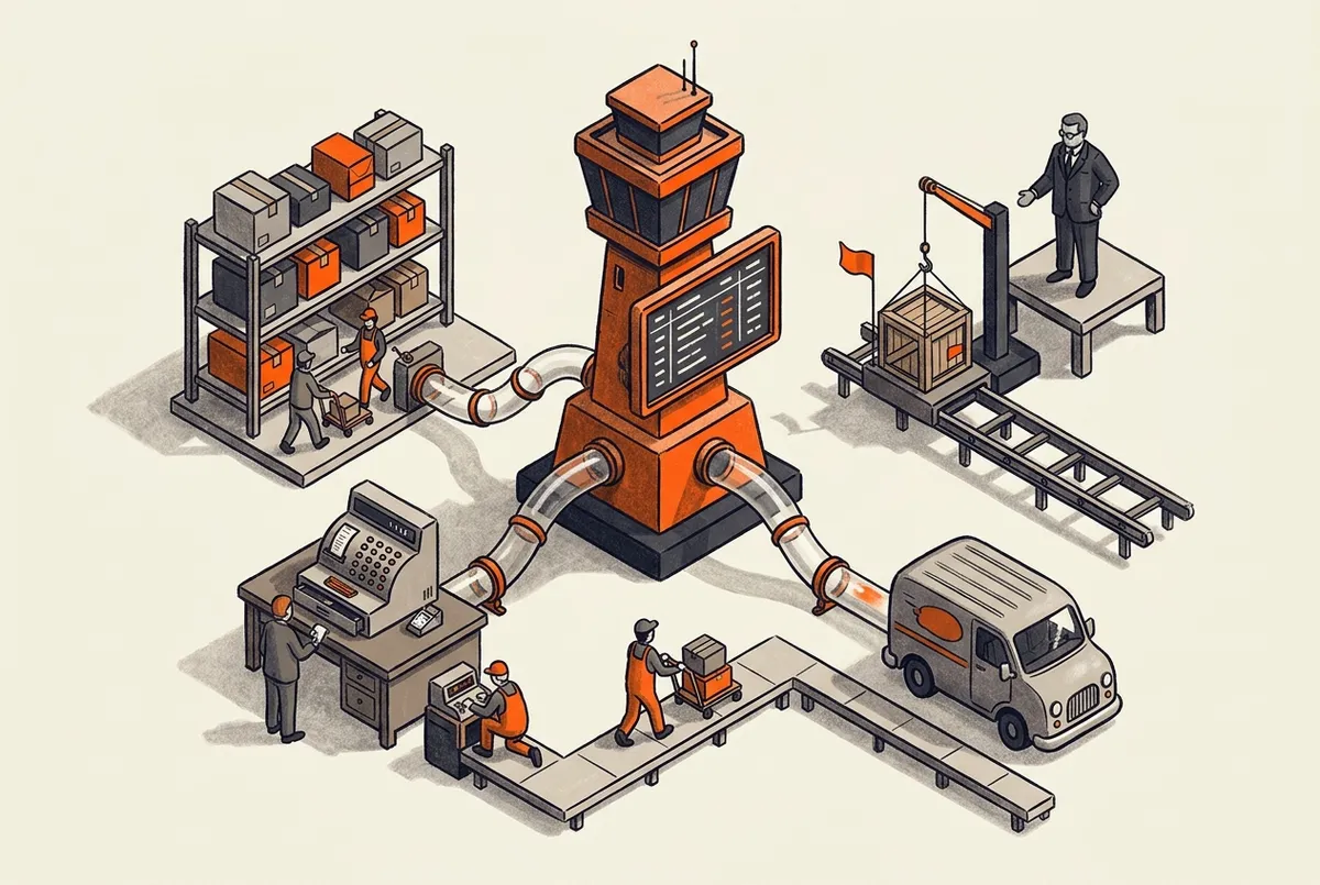Inventory and operations workflow diagram